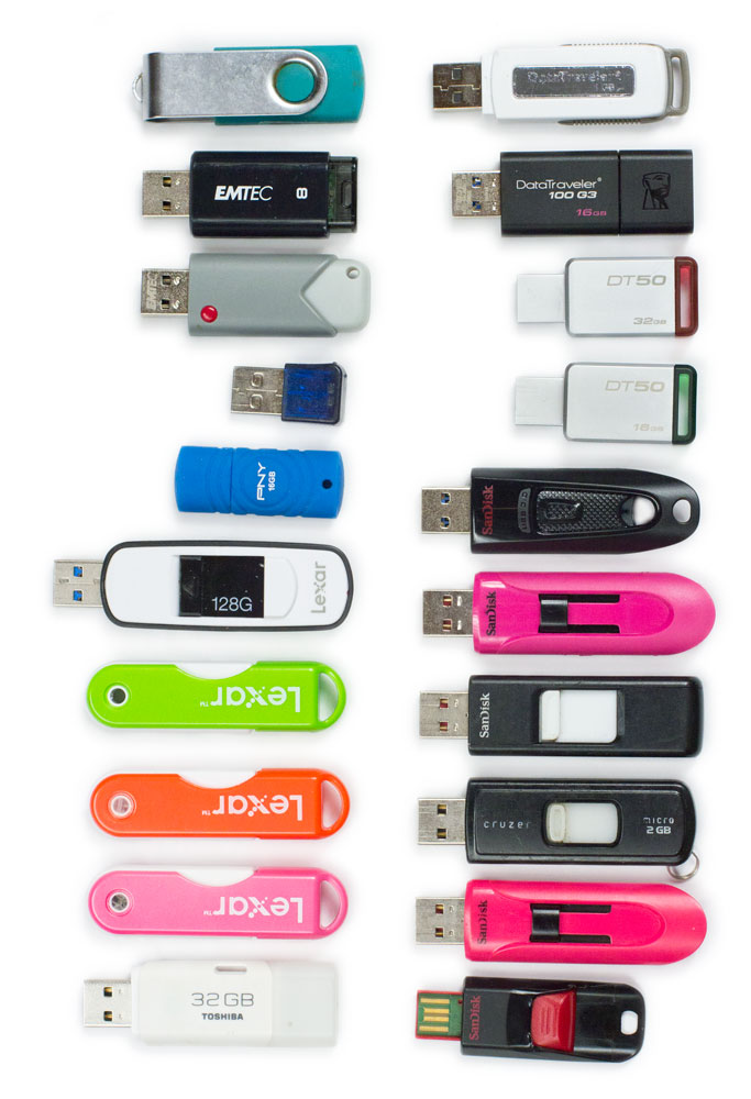 Examples of different flash drives
